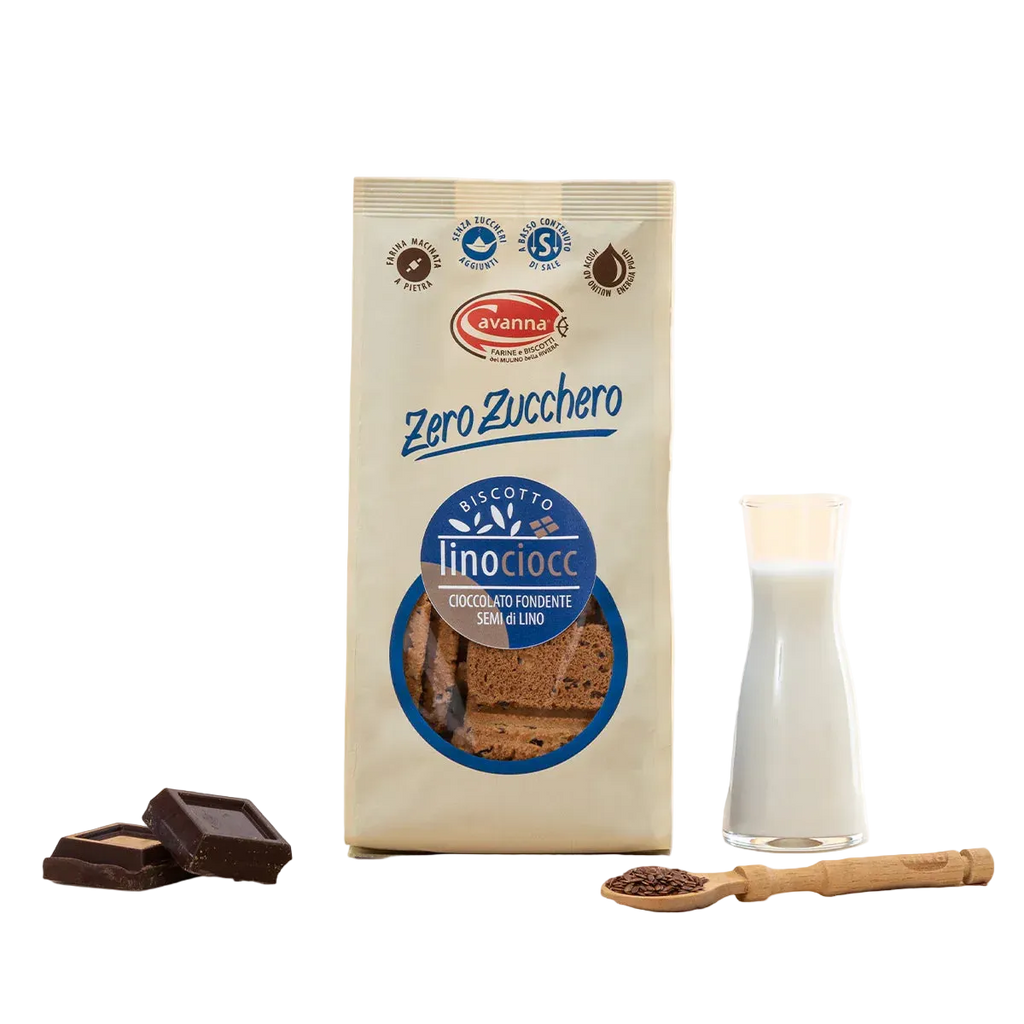 Linociocc con semi di Lino e Cioccolato - Zero Zucchero - Cavanna