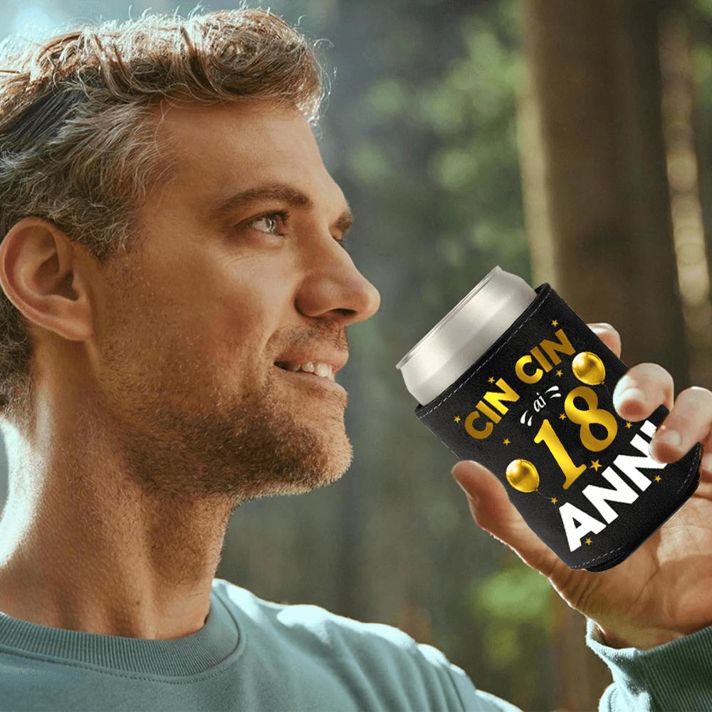 Raffredda Lattina Ecopelle Sintetica Nera Confezione da 10 - Buon 18 Compleanno