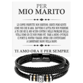 Bracciale Pelle Intrecciata Per mio Marito - Ti Amo ora e per Sempre.