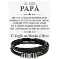 Bracciale Pelle Intrecciata Al mio Papà - Ti Voglio un Mondo di Bene.