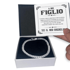 Bracciale Cubano A mio Figlio - Sei il mio Orgoglio.