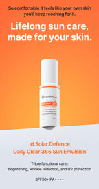 idPLACOSMETICS SOLAR DEFENCE DAILY CLEAR 365 SUN EMULSION SPF50+/ PA++++