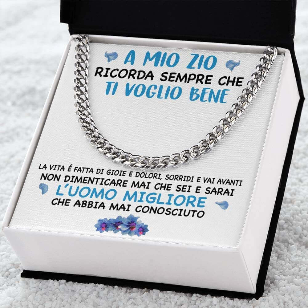 Collana da Uomo - A Mio Zio Ti Voglio Bene.