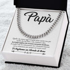 Collana da Uomo - Papà Ti Vogliamo un Mondo di Bene.