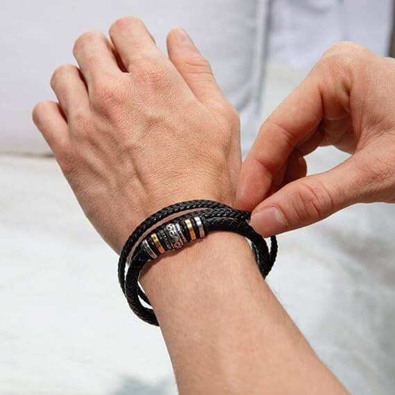 Bracciale Pelle Intrecciata di Alta Qualità