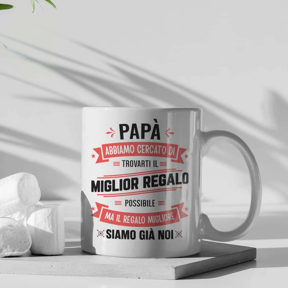 Tazza Papà abbiamo cercato di trovarti il miglior regalo - NOI