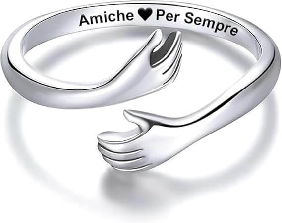Anello da Donna in Argento Sterling 925 - Amiche per Sempre