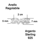 Anello Donna in Argento Sterling 925 - Alti e Bassi
