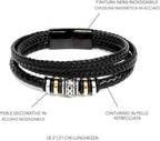 Bracciale Pelle Intrecciata - Motociclista