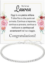 Bracciale Tennis in Argento Sterling 925 - Laurea