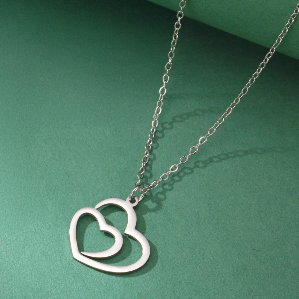 Collana Due Cuori Uniti in Argento Sterling 925 - A mia mamma