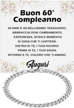 Bracciale Cubano Compleanno - 60 anni