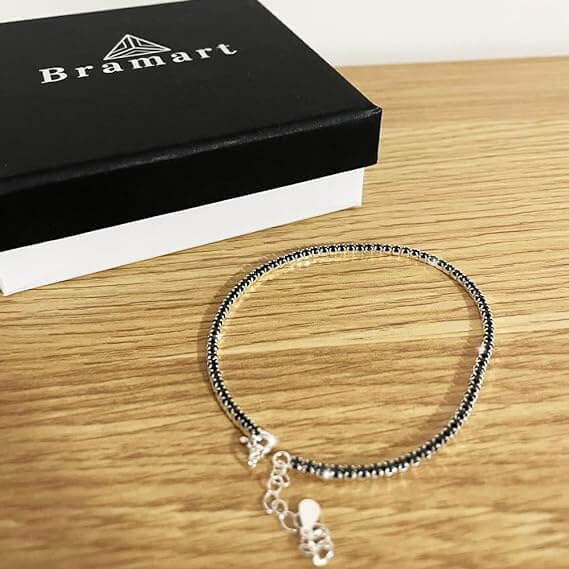 Bracciale Tennis Nero in Argento Sterling 925 - Motociclista