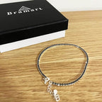 Bracciale Tennis Nero in Argento Sterling 925 Compleanno - 18 anni