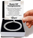 Bracciale Cubano Compleanno - 50 anni