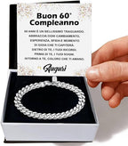 Bracciale Cubano Compleanno - 60 anni