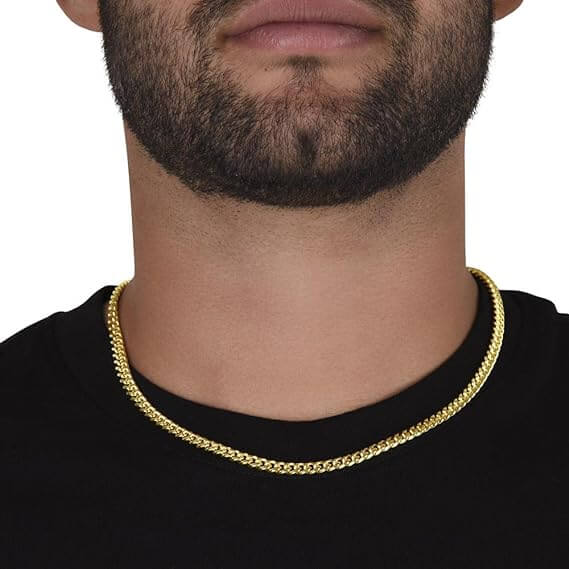 Collana da Uomo Oro - Acciaio Inox Lucidato di Alta Qualità.