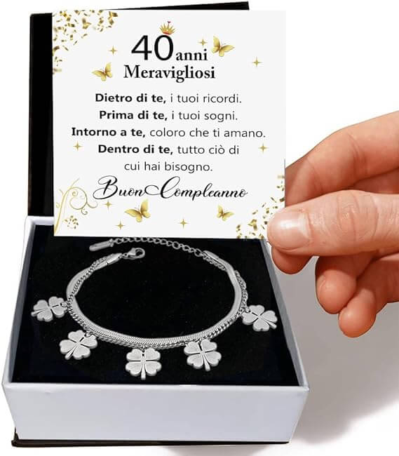 Bracciale Quadrifoglio Compleanno -  40 anni.