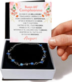 Bracciale Pietre Blu Compleanno - 60 anni