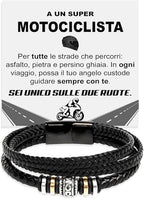 Bracciale Pelle Intrecciata - Motociclista