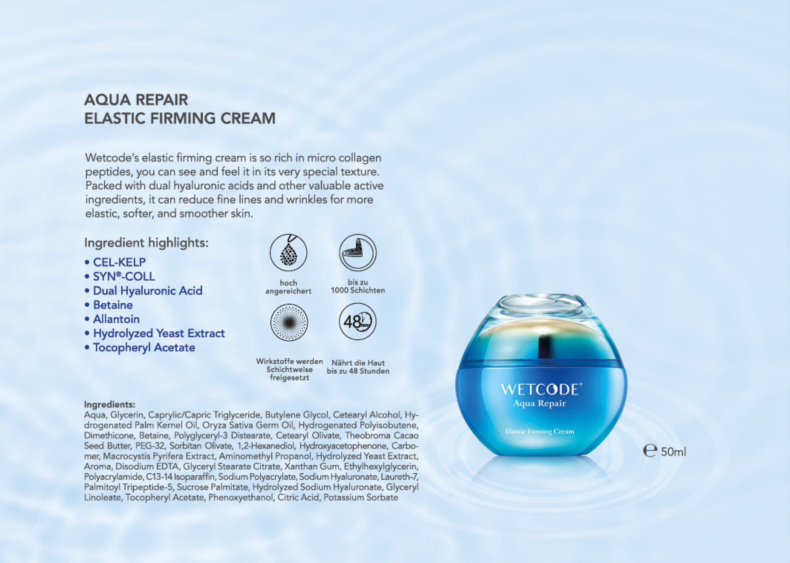 WETCODE - Aqua Repair Elastic Firming Cream 50ml