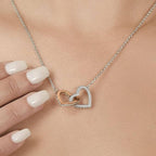 Collana Donna 2 Cuori - Finitura in Oro 14 carati