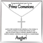 Collana Croce Argento sterling 925 - Prima Comunione