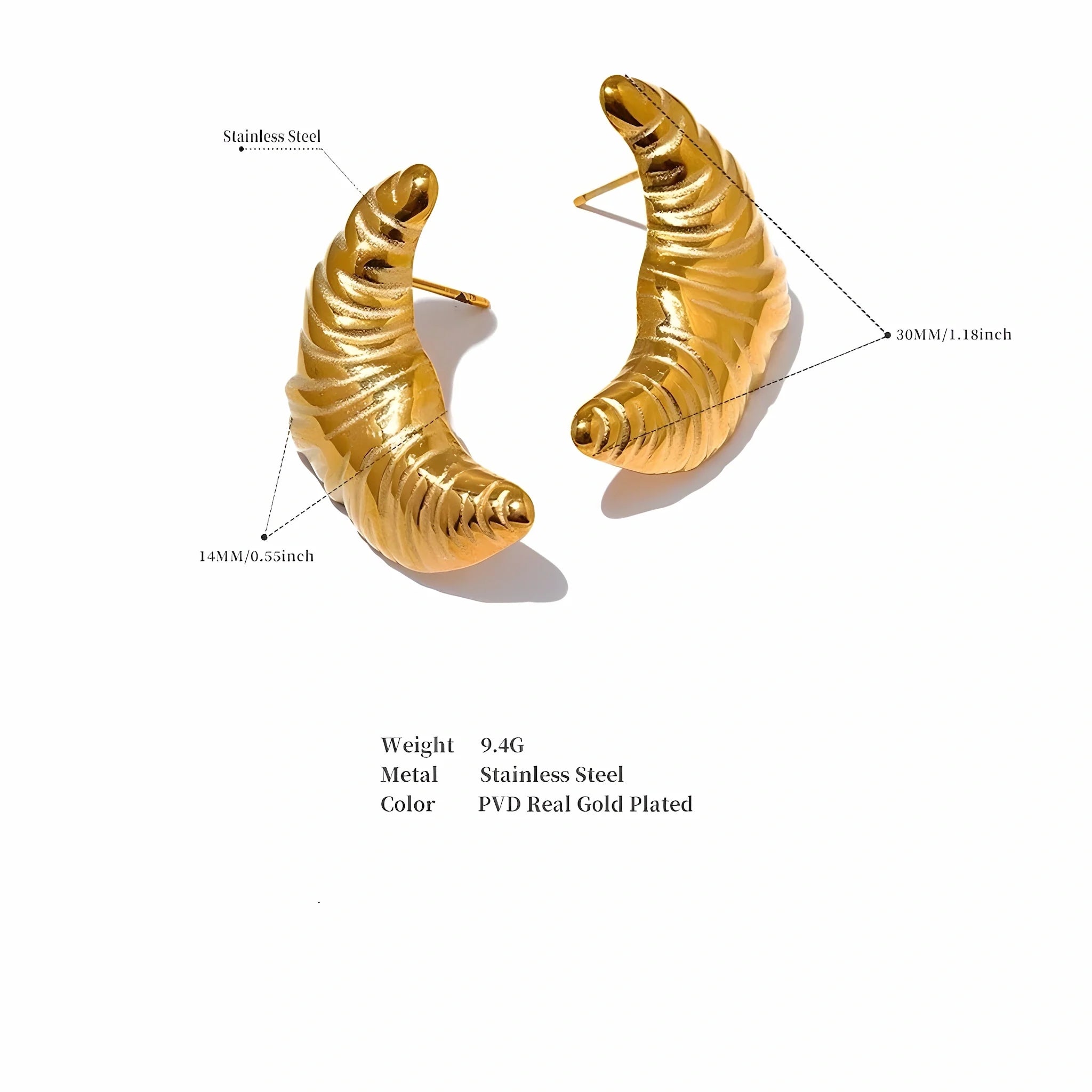 BEHI CROISSANT EARRINGS