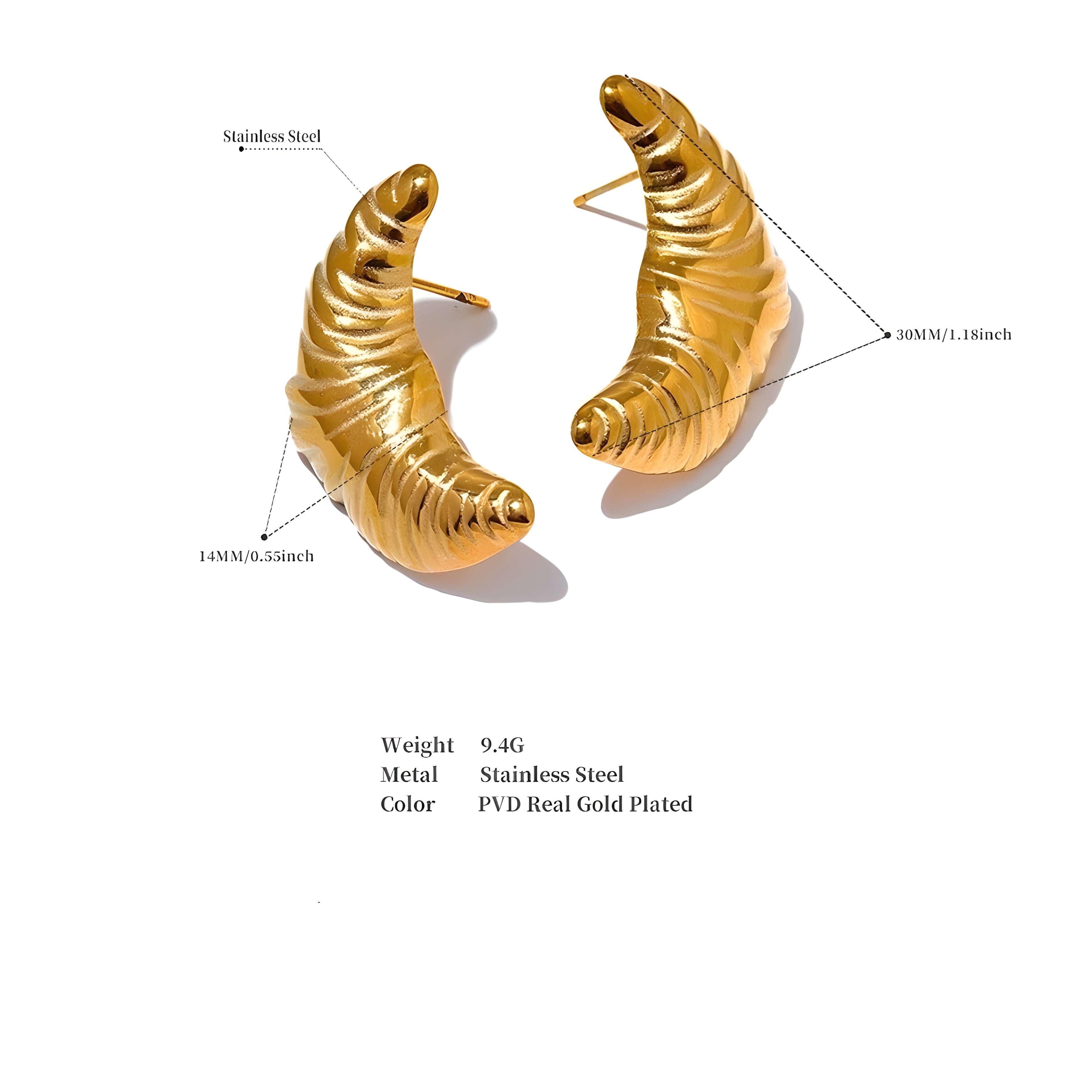 BEHI CROISSANT EARRINGS