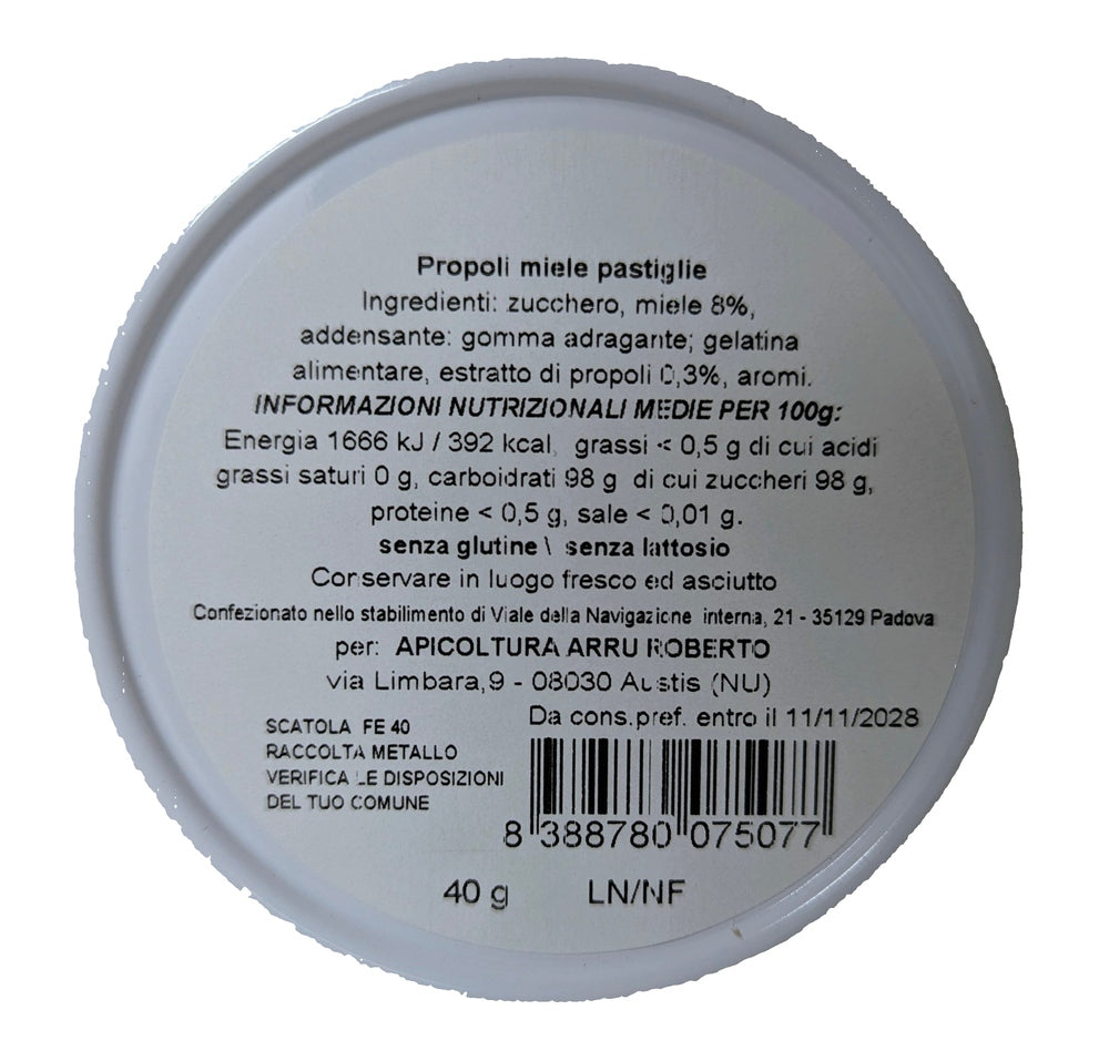 Caramelle balsamiche propoli Miele - Apicoltura Roberto Arru