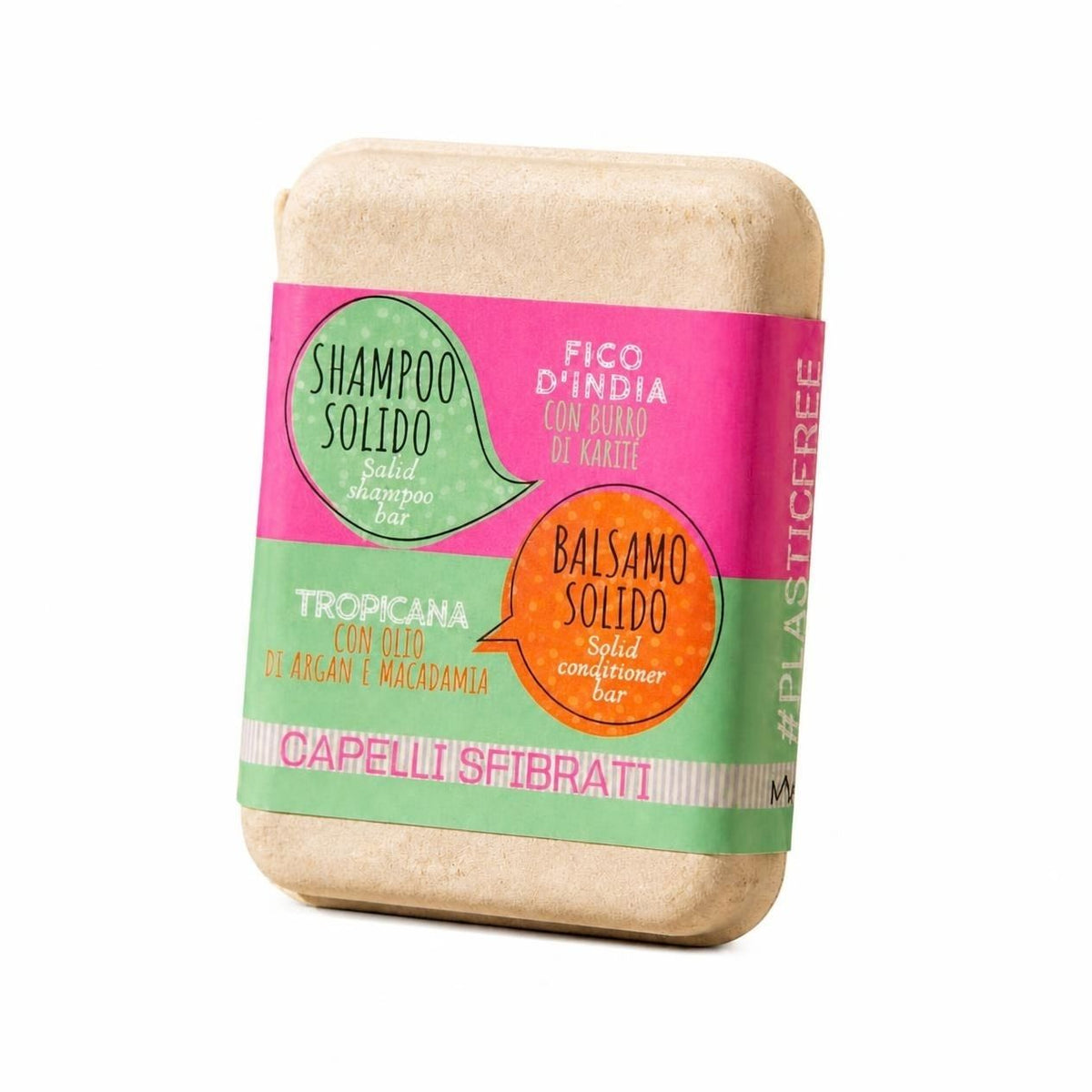 COMBO PACK SHAMPOO E BALSAMO SOLIDI PER CAPELLI SFIBRATI