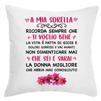 Cuscino A Mia Sorella Ti Voglio Bene