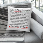 Cuscino A mia Moglie Grazie perchè ami anche il lato peggiore di me