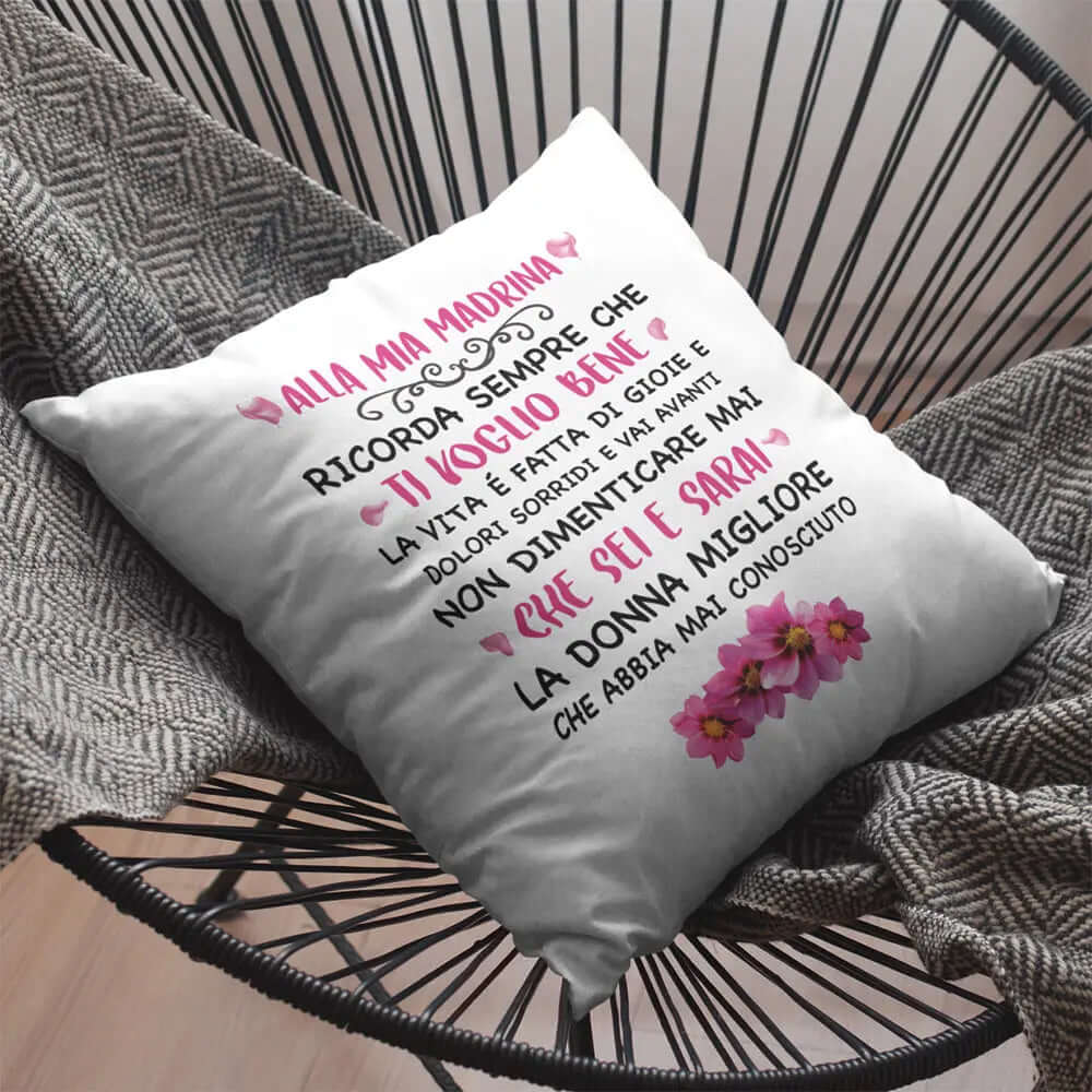 Cuscino Alla Mia Madrina Ti Voglio Bene