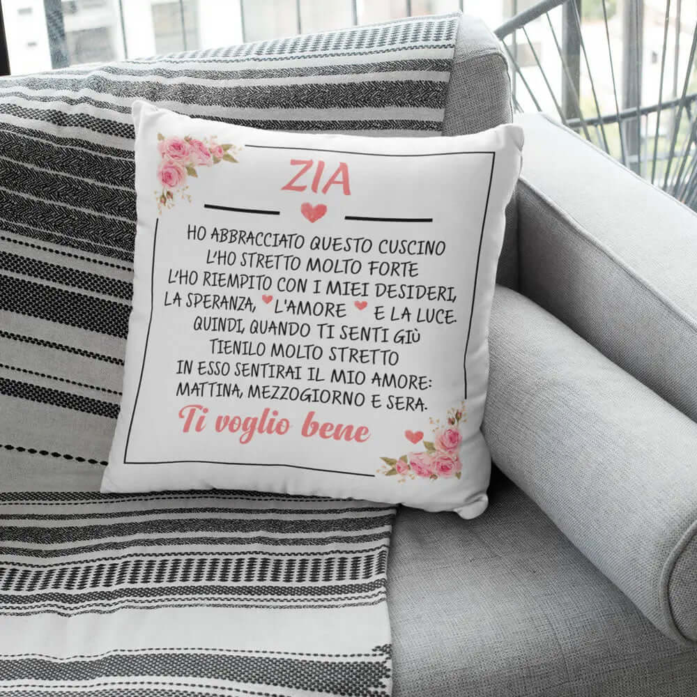 Cuscino Zia Ti Voglio Bene