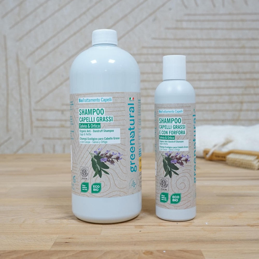 Shampoo Capelli Grassi e con Forfora Salvia & Ortica - Greenatural