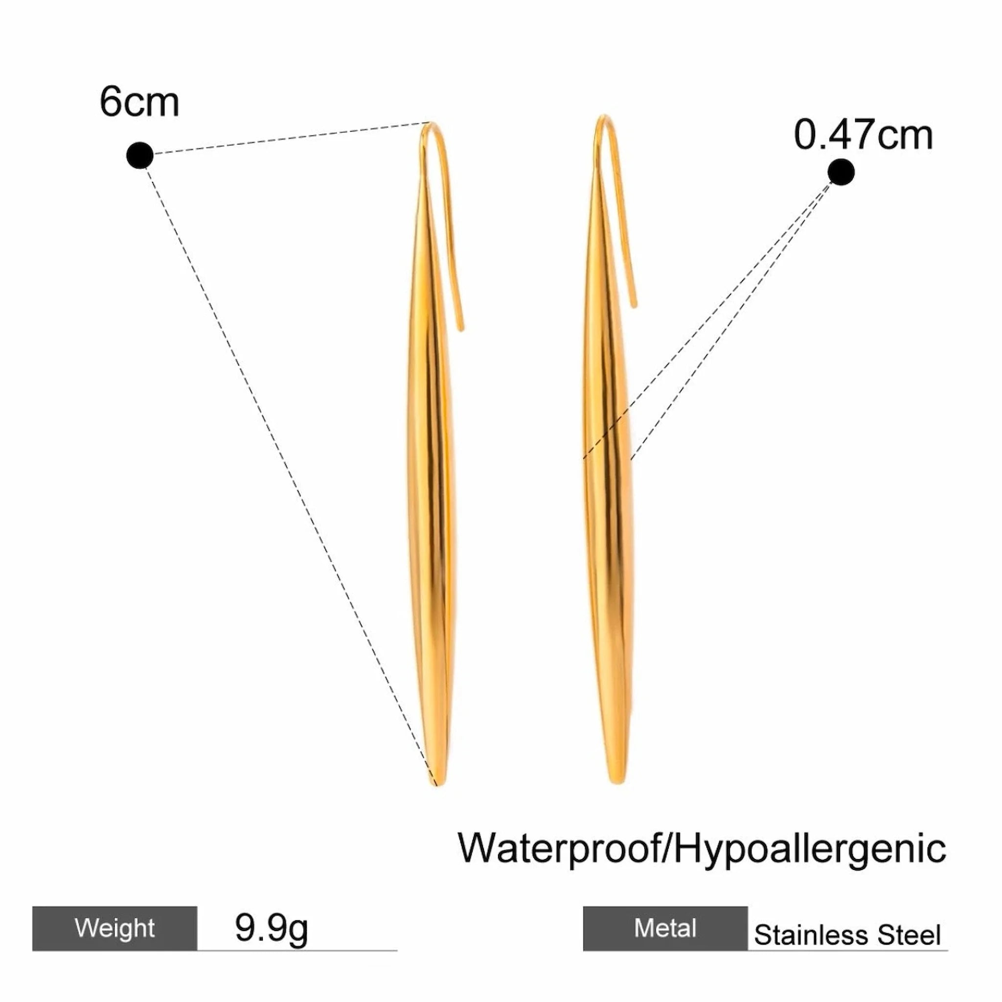 BEHI NEEDLE EARRINGS