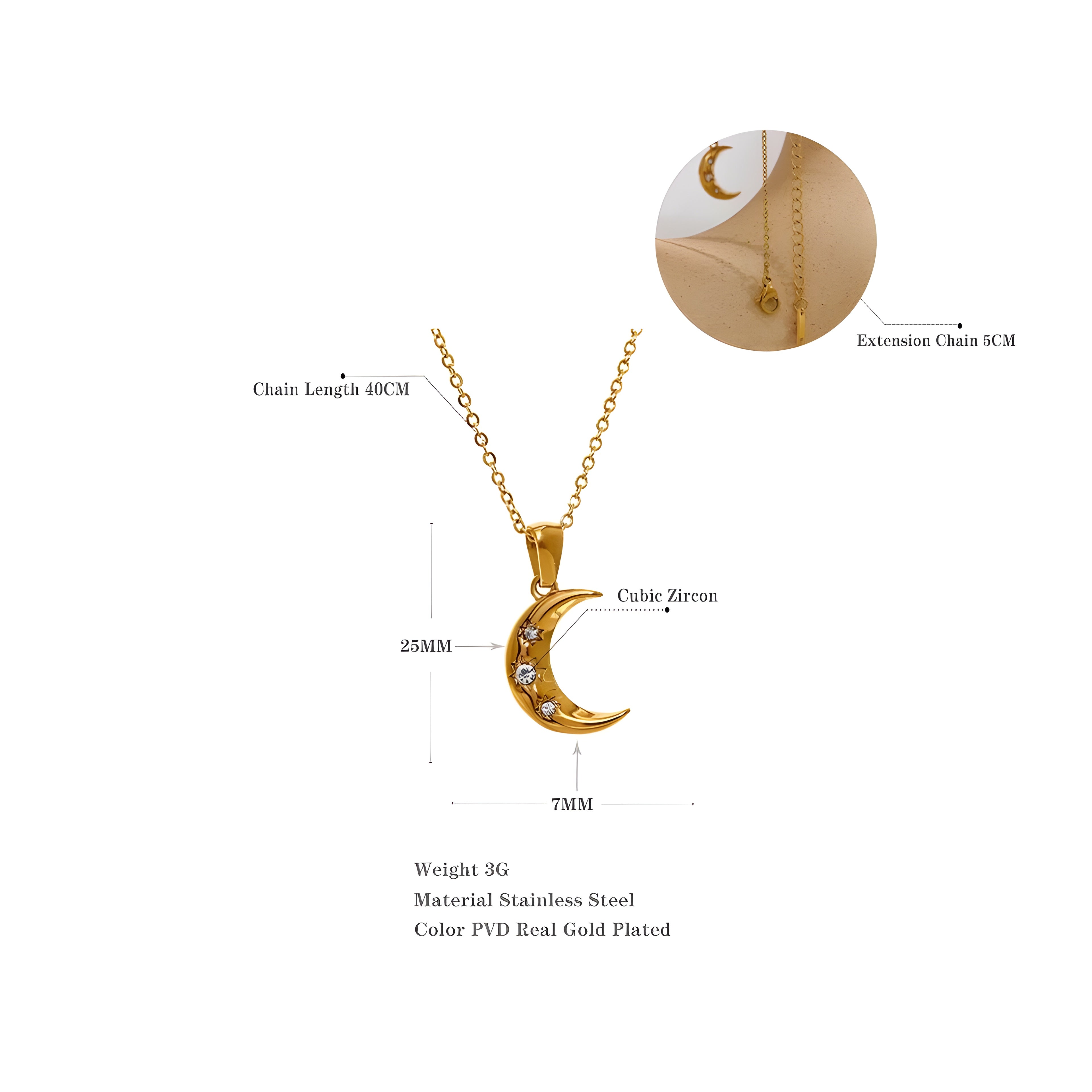 BEHI MOON NECKLACE