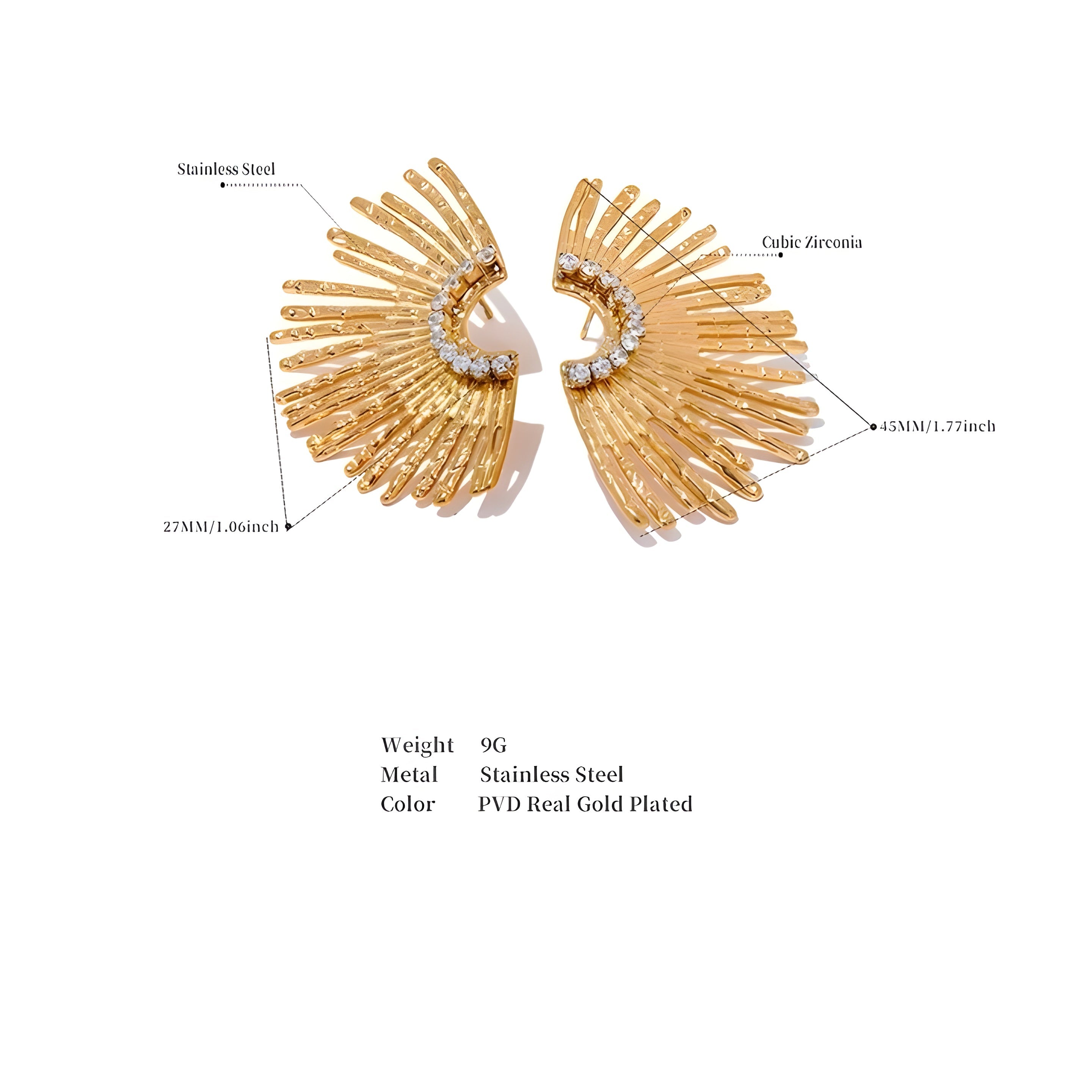 BEHI INDIGAMOND EARRINGS