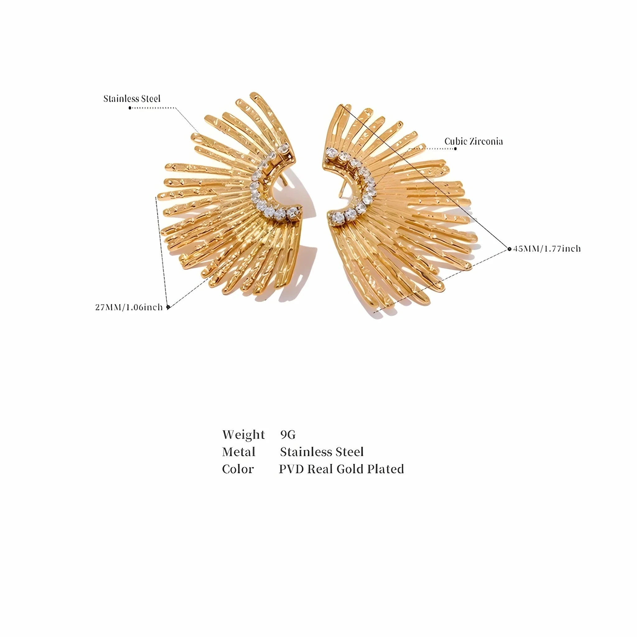 BEHI INDIGAMOND EARRINGS
