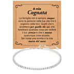 Bracciale Tennis in Argento Sterling 925 - A mia Cognata