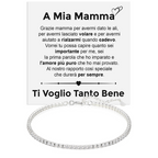 Bracciale Tennis in Argento Sterling 925 A mia Mamma - Ti voglio tanto bene.