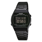 Casio B640WB‑1B – Orologio Vintage Digitale Nero, LED, Cronometro 1/100 sec, 5 ATM