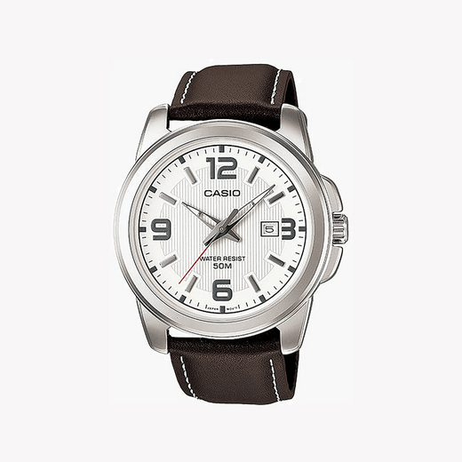 Casio MTP-1314L-7A – Orologio da Uomo Classico con Cinturino in Pelle marrone