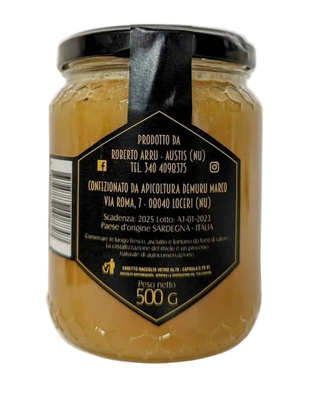 Miele di MilleFiori 500gr - Apicoltura Roberto Arru
