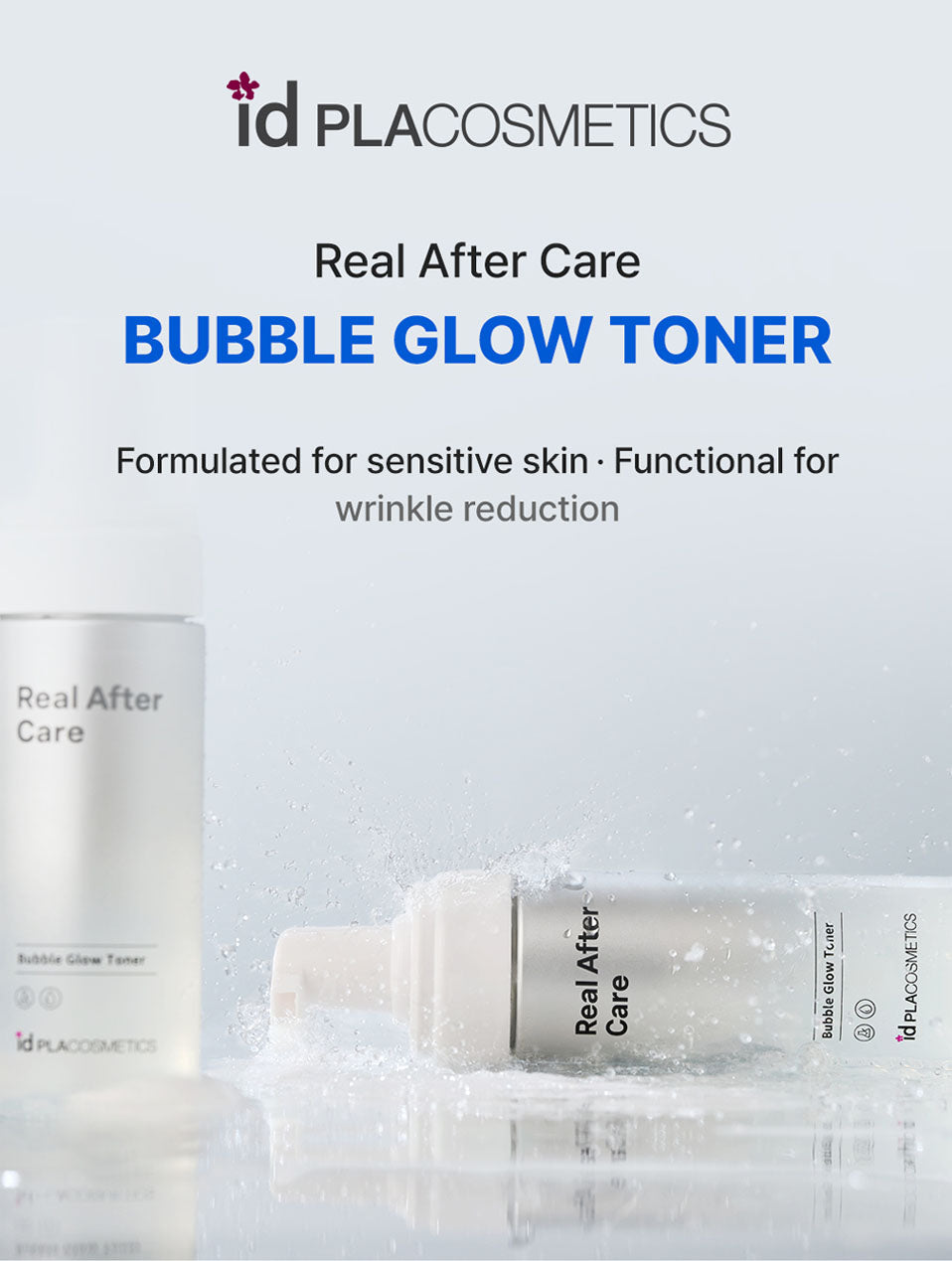 idPLACOSMETICS REAL AFTERCARE BUBBLE GLOW TONER