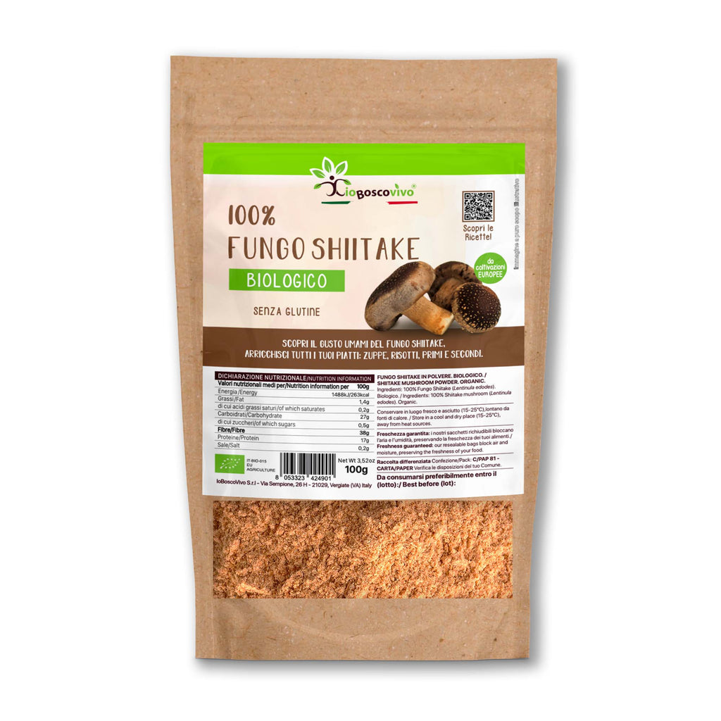 Polvere di Fungo Shiitake Bio 100g - Superfood