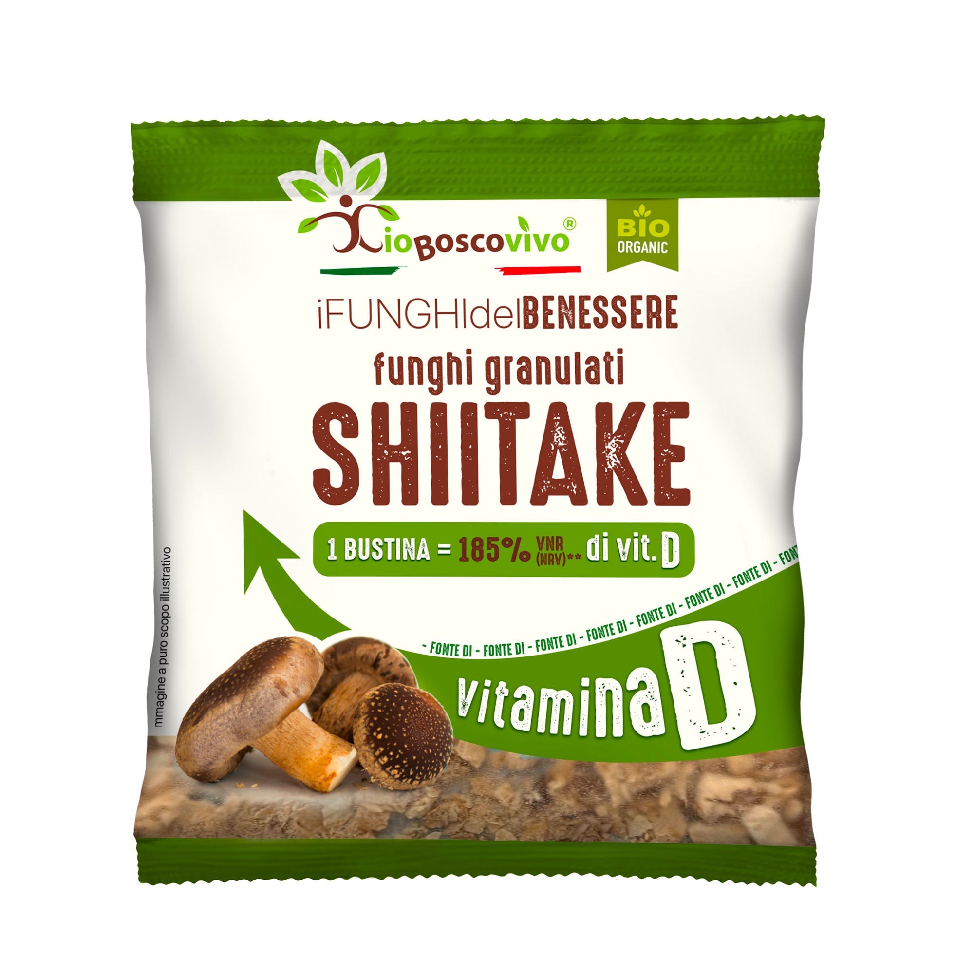 Funghi Shiitake secchi Granulati BIO 8g