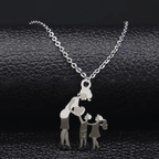 Collana Mamma e Figli - Acciaio Inox Lucidato di Altissima Qualità