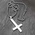 Collana Croce al Rovescio - A Mio Figlio, con Amore Mamma.